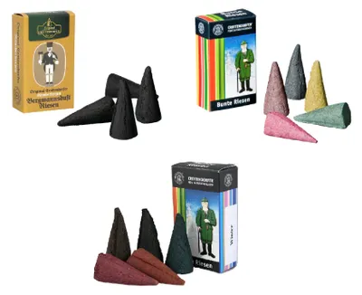 Produktbild von Crottendorfer Räucherkerzen 3er Set - XL-Riesen - winterliche Düfte für ruhige Atmosphäre - insgesamt 14 Stück
