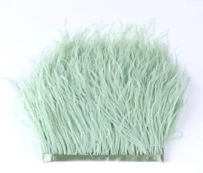 Productafbeelding van Strik van Struisvogelveren voor Creatieve Decoraties - 2M Groen