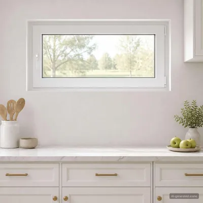 Produktbild von Kellerfenster Innenseite Farbe Weiß RISOR 120 x 50 cm