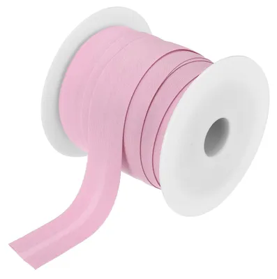 Schrägband 25 mm x 23 m, Baumwolle, Rosa, zum Nähen und Säumen