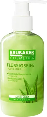 Produktbild von BRUBAKER Cosmetics Handwaschlotion Flüssigseife Aloe Vera 240 ml im praktischen Spender - reinigt sanft und spendet Feuchtigkeit - als Schutz und für hygienisch saubere Hände
