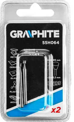 Zdjęcie produktu dla GRAPHITE Frez HSS trapez 2.95 mm, trzpień 3.2 mm, 2 szt.