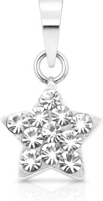 Produktbild von LUISIA Kettenanhänger Stern mit Premium Kristallen | Kristall - 925 Sterling Silber