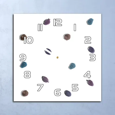 Produktbild von Deko Glasuhr Wanduhr 30x30 Fruchtpunkte Quarz Küchenuhr Bürouhr