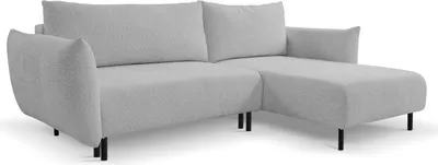 Produktbild von DomoHome ADEL Ecksofa mit Schlaffunktion und Bettkasten – L-Form, Flexibel Stellbar, Layout rechts, Metallfüße, 145x212cm Liegefläche, Größe: 257x90x171cm, Farbe: GRAU