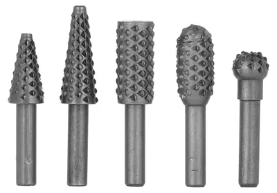 Produktbild von 5-teiliges Set aus Holzfräsern und -feilen mit Schaft für präzise Holzverarbeitung und vielseitige Einsatzmöglichkeiten
