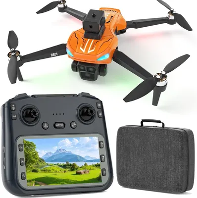 Productafbeelding van GPS Drone - RC Quadcopter - Vliegervaring Vastleggen - Automatische Terugkeer - 22 Minuten Vlucht - Oranje