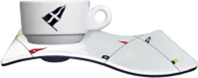 Zdjęcie produktu dla Filiżanka do espresso Regata wave ze spodkiem pojedyncza