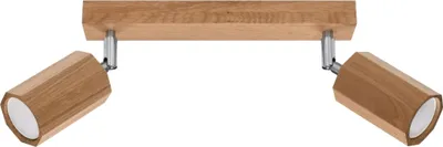 Produktbild von Deckenleuchte ZEKE 2 Eiche 2xGU10 10W Holz 20x5x30cm Sollux Lighting