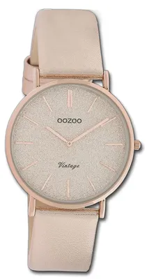 Image de Oozoo Damenuhr, série Vintage C20205, montre analogique à quartz avec bracelet en cuir rose, référence D3UOC20205