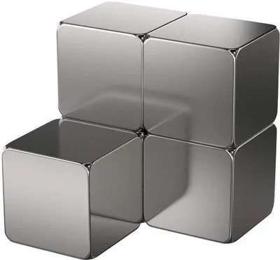Obrázok produktu pre Neodymový magnet, zinkové puzdro, 12 x 12 x 12 mm, strieborný, priťahovacia sila 8,4 kg