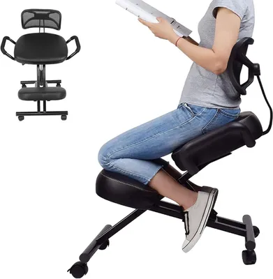 Produktbild von Ergonomischer Knielstuhl - Verstellbarer Haltungstuhl - Bürostuhl mit Rollen