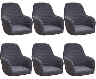 Produktbild von Set von 6 Stretch-Stuhlhussen für Esszimmerstühle