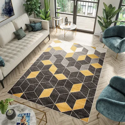 Obrázek produktu pro Koberec Obývací pokoj Ložnice Krátký vlas Moderní design Tmavě šedá Šedá Krémová Žlutá Oranžová Vzory Melírovaný Rozmazaný Dетský pokoj 240 x 340 cm