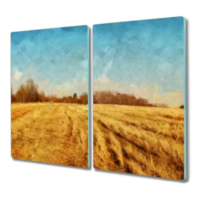Produktbild von Coloray Kochplattenabdeckung Herdabdeckplatte 2x30x52 cm Hackbrett Schneidebrett Küchenbrett - Dorfwaldfläche
