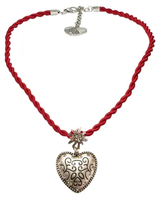Produktbild von Alpenflüstern Kordelband-Trachtenkette Herz - Damen-Trachtenschmuck Dirndlkette
