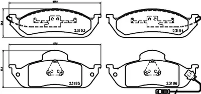 Produktbild von HELLA Bremsbeläge Satz Vorne Bremsklötze passend für MERCEDES-BENZ M-Klasse (W163) 8DB 355 008-661