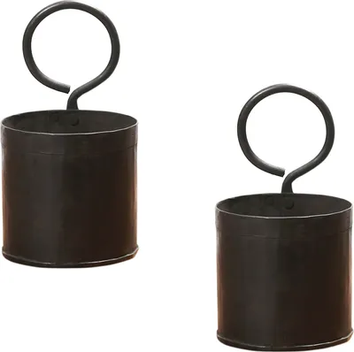 Produktbild von 2er Set Vintage Gartendeko Blumentopf Pflanzkübel Solia