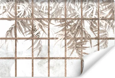 Produktbild von Muralo Selbstklebende Fototapete für Esszimmer tropische BLÄTTER Pflanzen Beton Retro Br. 104cm x Hö. 70.5cm