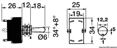 Produktbild von Schalter dwustabilny (ON)-OFF 2 zaciski Osculati 14.938.07