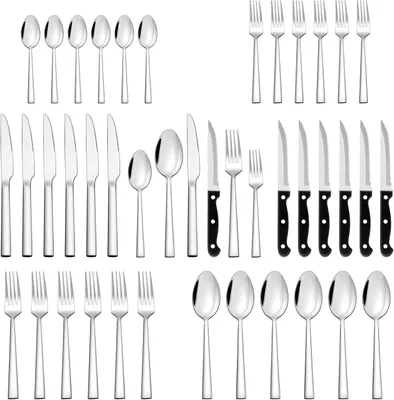 Productafbeelding van Bestekset 36-delig voor 6 personen, roestvrij staal, vaatwasmachinebestendig, voor restaurant