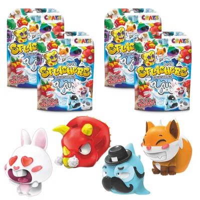 Produktbild von CRAZE SPLASHERS 4er Pack Wasserspritztiere für Kinder, Badetiere 16 Verschiedene