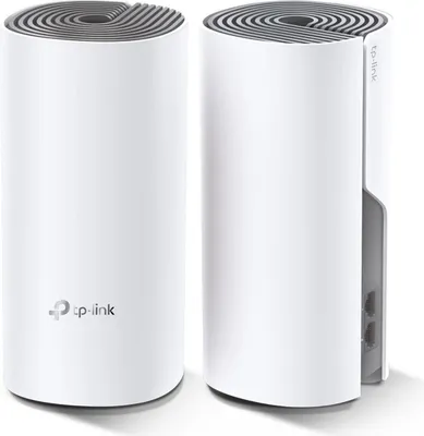 Produktbild von TP-Link Deco E4 AC1200 Mesh-WLAN-System, 1er-Pack, Weiß Grau, Intern