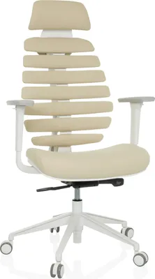 A studio shot of an ergonomic office chair.