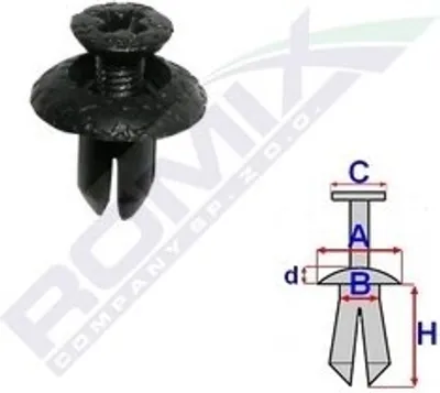 Produktbild von ROMIX Clip Zier- / Schutzleiste C60551 innenraumverkleidung 5mm 8.4mm