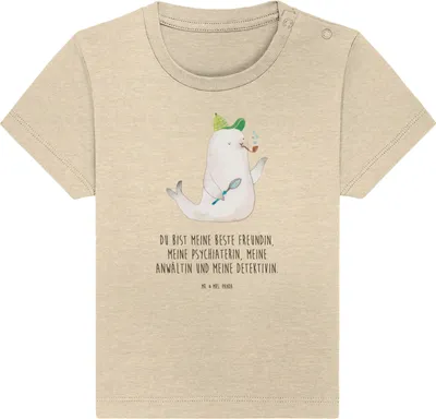 Produktbild von Mr. & Mrs. Panda  T-Shirt Robbe Sherlock 24. - 36. Monat - Natural Raw - Geschenk, Lustige Sprüche, Baby, Oberteil, Babyshirt, Shirt, Kinder