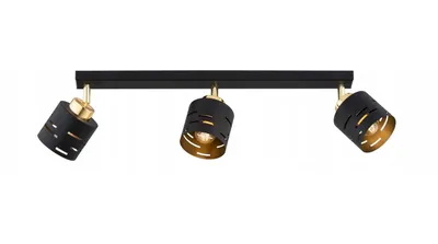Produktbild von FKL DESIGN Home Deco Deckenlampe Deckenleuchte 3-flammig E27 Metall Lampenshirm Lampe aus Serie (Schwarz, N910-BG3)