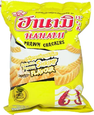 Produktbild von Hanami Garnelen Cracker mit Knoblauch Pfeffer Geschmack 60g