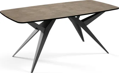 Produktbild von Ausziehbarer Esstisch im Loft-Stil – Rechteckiger Tisch mit Schwarzen Metallbeinen – Industrietisch mit Abgerundeten Ecken – für 6-10 Personen – 160 bis 240 cm – Beton-Optik Dunkelgrau