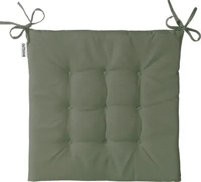 Produktbild von heimtexland 2er Pack Outdoor Stuhlkissen Sitzkissen wasserabweisend wetterfest Gartenkissen 40x40 gesteppt Gartenstuhl Gartenbank Polster Kissen UV-beständig Typ551 Oliv