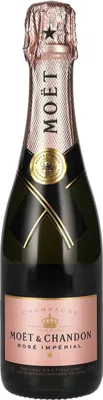 A bottle of Moet & Chandon Rose Imperial Champagne.
