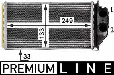 Produktbild von MAHLE AH 187 000P Wärmetauscher Innenraumheizung Kühler passend für PEUGEOT 307 CC (3B) 307 (3A/C) 307 SW (3H) 307 Break (3E) 307 SW Kasten/Kombi