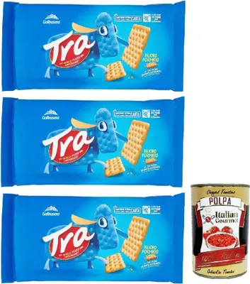 Produktbild von Galbusera Crackers Cracker salati Salzgebäck gesalzen 3x 250g, herzhafter Snack kekse aus Italien + Italian Gourmet polpa 400g