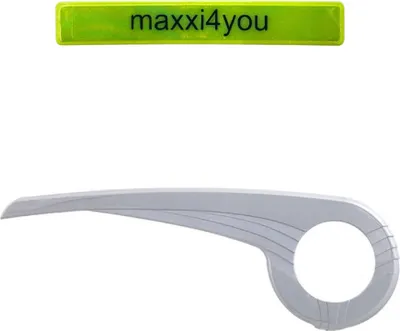 Produktbild von Hebie Fahrrad Kettenschutz 342 Ø 180 mm 38 Zähne Silber inkl. maxxi4you Reflexband