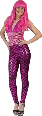 Zdjęcie produktu dla Legginsy syrenki dla kobiet Accessory różowo-czarne - Jeden rozmiar