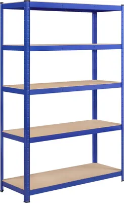 Produktbild von Yaheetech Lagerregal Schwerlastregal 180x120x45 cm Kellerregal 5 Böden metall Regal Steckregal Werkstattregal, Blau