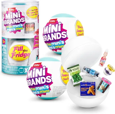 Productafbeelding van Verzamelcapsules koelkastserie - 2 stuks - Miniatuur boodschappen