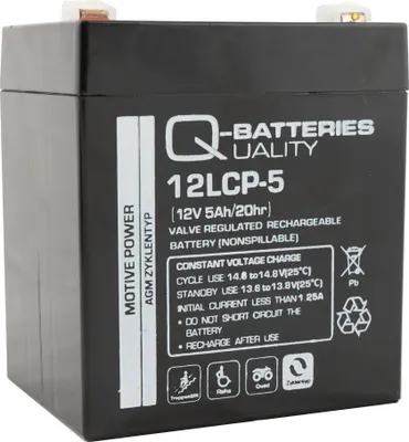 Produktbild von Q-Batteries 12LCP-5 12V - 5Ah AGM Batterie zyklenfest