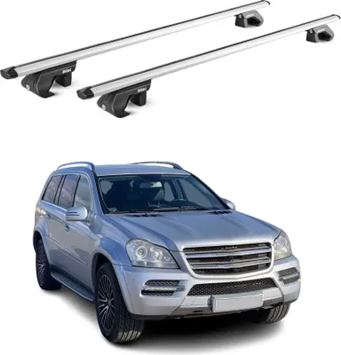 Image de Barres de toit transversales ABE pour Mercedes GL X164 2006-2015 5 P Alu Gris 2x