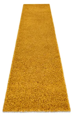 Image de Tapis, le tapis de couloir SOFFI shaggy 5cm or - pour la cuisine, l'antichambre, le couloir jaune 80x250 cm