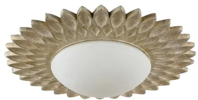 Produktbild von Casa Padrino Designer Deckenleuchte Cremegold / Weiß Ø 56 x H. 10,3 cm - Moderne Deckenlampe