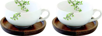 Image de Set de tasses et soucoupes en porcelaine Natura
