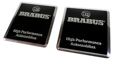 Produktbild von Brabus Schriftzug Emblem Logo Heckklappe schwarz Chrom Original
