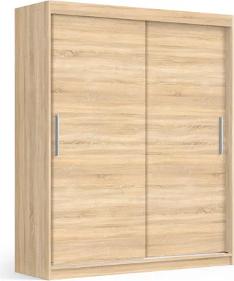 Produktbild von Mobelsta Schwebetürenschrank  180, Kleiderschrank , Schlafzimmerschrank, Kleiderschränke,Wohnzimmerschrank Sonoma 180x59x215,5 cm