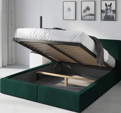 Produktbild von Interbeds Polsterbett Bett Doppelbett mit Stauraum mit Lattenrost Bettkasten Boxspringbett hydrophob gepolsterter Bettrahmen