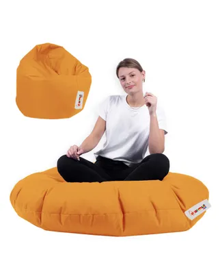 Produktbild von Hanah Home, Iyzi- FRN1295, Orange, Klassische Sitzsäcke, 100% ige Styropor mit hoher Dichte recycelt